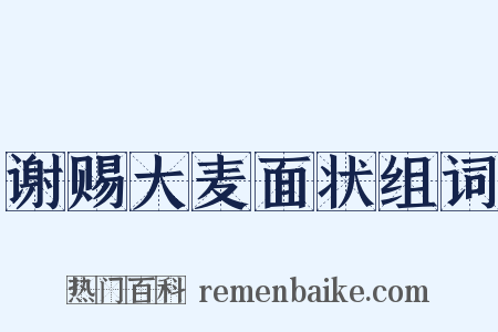 谢赐大麦面状组词是什么意思的图片